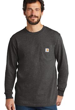 Custom embroidered Carhartt  Workwear Pocket Long Sleeve T-Shirt. CTK126 