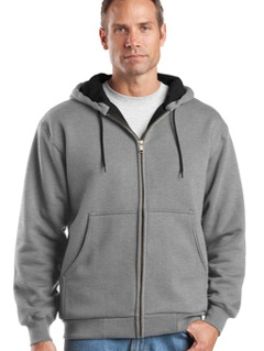 Custom embroidered CornerStone ® - Heavyweight Full-Zip Hooded Sweatshirt with Thermal Lining. CS620 