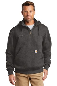 Custom embroidered Carhartt ® Rain Defender ® Paxton Heavyweight Hooded Zip Mock Sweatshirt. CT100617 