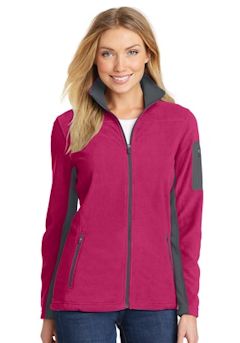 embroidered Port Authority® Ladies Summit Fleece Full-Zip Jacket. L233