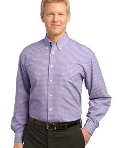 Custom embroidered Port Authority  - Plaid Pattern Easy Care Shirt. S639 