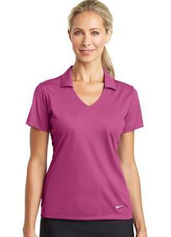 Custom embroidered Nike Golf Ladies Dri-FIT Vertical Mesh Polo. 637165