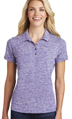Custom embroidered Sport-Tek ® Ladies PosiCharge ® Electric Heather Polo. LST590 