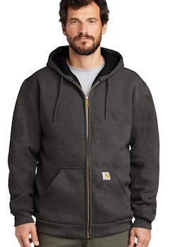 Custom embroidered Carhartt ® Rain Defender ® Rutland Thermal-Lined Hooded Zip-Front Sweatshirt. CT100632 