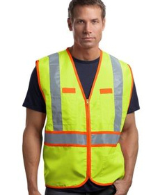 Custom Embroidered CornerStone ® - ANSI 107 Class 2 Dual-Color Safety Vest. CSV407 