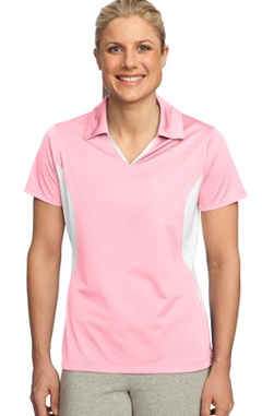 Custom Embroidered Sport-Tek ® - Ladies Side Blocked Micropique Sport-Wick ® Polo. LST655.