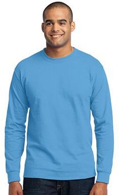 Custom embroidered Port & Company ® - 50/50 Cotton/Poly Long Sleeve T-Shirt. PC55LS