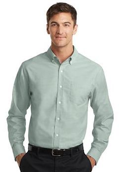 Custom embroidered Port Authority ® SuperPro ™ Oxford Shirt. S658