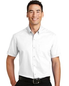 Custom embroidered Port Authority ® Short Sleeve SuperPro T Twill Shirt. S664 