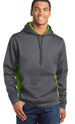Custom embroidered Sport-Tek ® Sport-Wick ® CamoHex Fleece Colorblock Hooded Pullover. ST239 