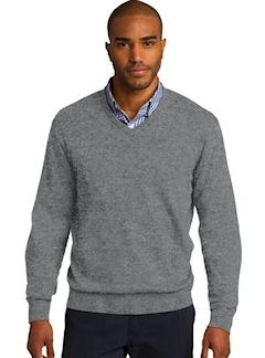 Custom embroidered Port Authority ® V-Neck Sweater. SW285 
